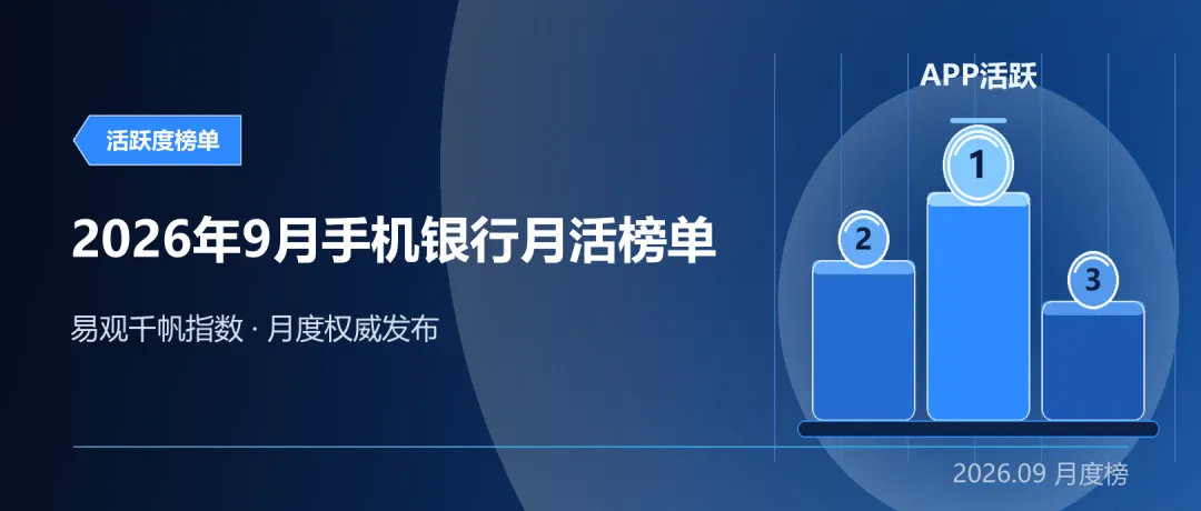 2026年9月手机银行数据观察:行业MAU环比增3.07%,存量服务密度决定增速分化-图1